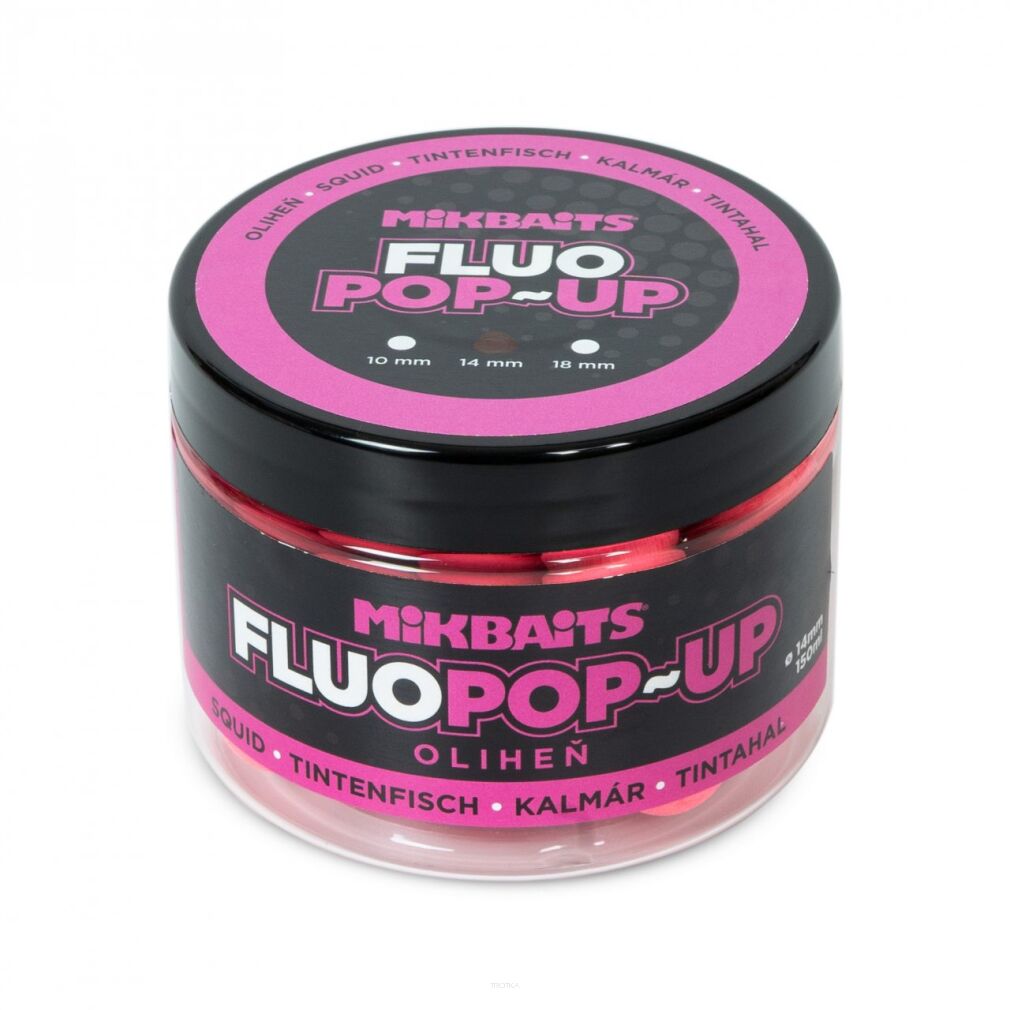 Kulki MikBaits Pop-up fluo boilies 150ml - Squid 14mm