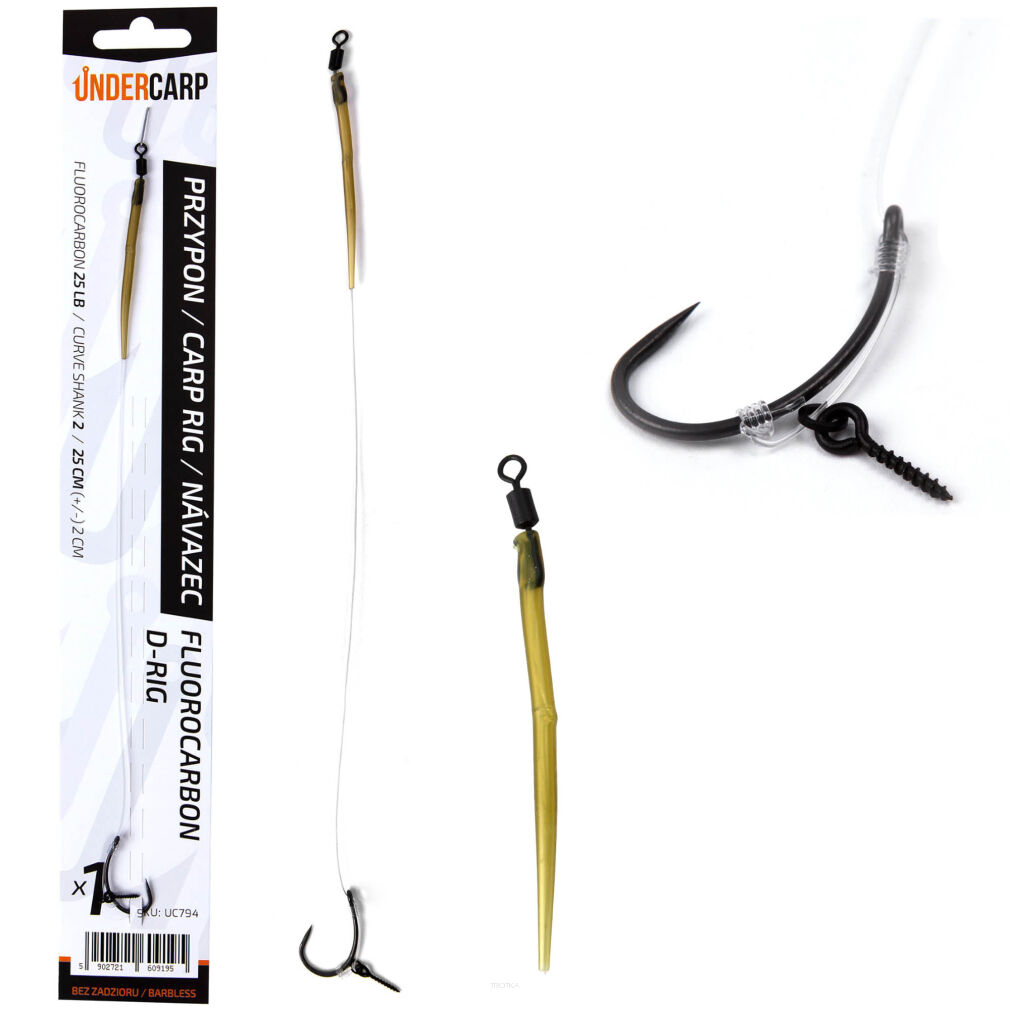 Przypon Karpiowy Under Carp Fluorocarbon D-Rig Bezzadziorowy - 6