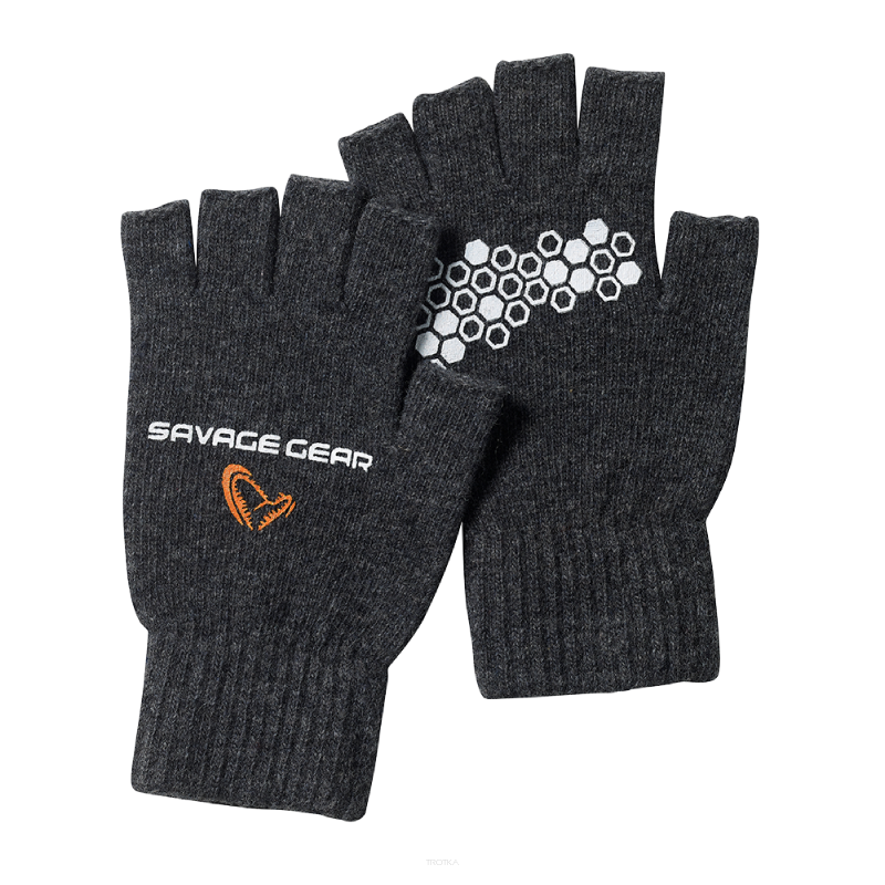 Savage Gear Knitted Half Finger Glove r.XL rękawiczki