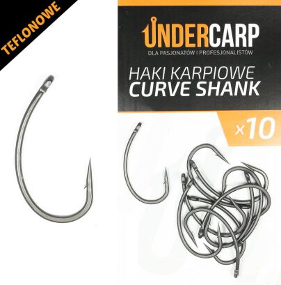 Teflonowe haki karpiowe CURVE SHANK 6