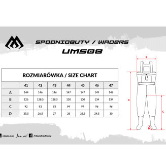 Wodery/ Spodniobuty Mikado Czarne Basic UMS08 - 42 - 5