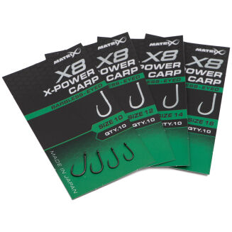 Haczyki Matrix X8 X-Power Carp Barbless Eyed - 14 - 5