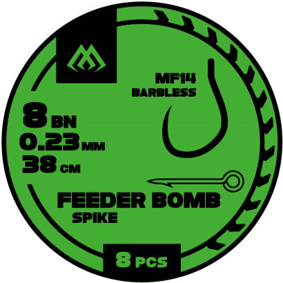 Przypony Mikado Fb Mf14 Z Igłą Hak Bez Zadziora Nr 14 / Żyłka: 0.18mm/38cm