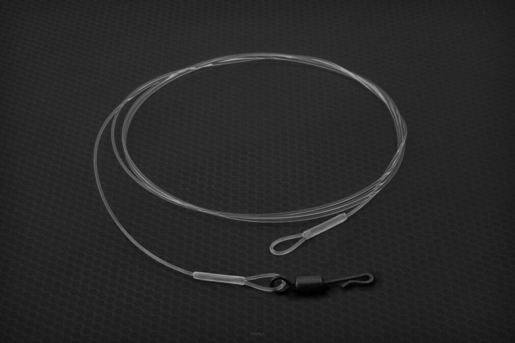 Przypon karpiowy Gemini - Fluorocarbon QC Swivel 85cm/45lb