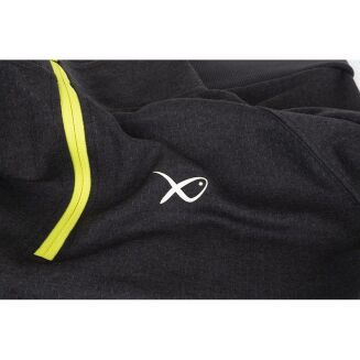 Bluza Matrix Minimal 1/4 Zip Sweater Black Marl+Lime - Small - 3