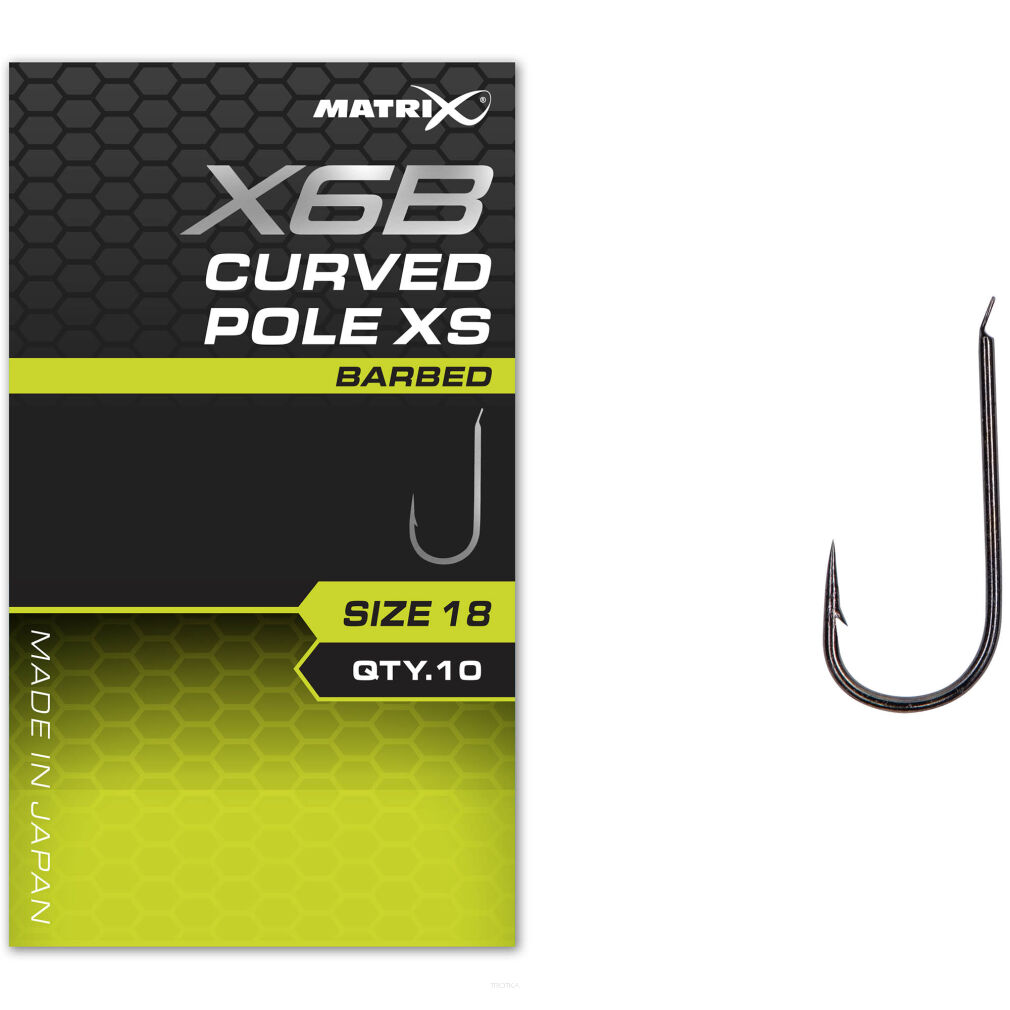 Haczyki Matrix X6B Curved Pole XS Barbed - 18