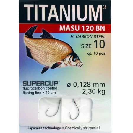 Haczyki Titanium z przyponem Masu 120BN - roz. 601-S-120BN-06