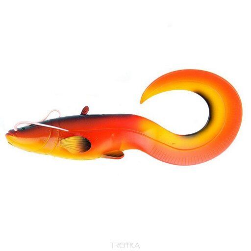 Guma D.A.M Effzett Real Life Catfish Curl Tail Loose Body 20cm - Mandarin