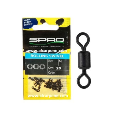 Spro Krętliki Matte Black Rolling Swivel #1 47kg 13szt.