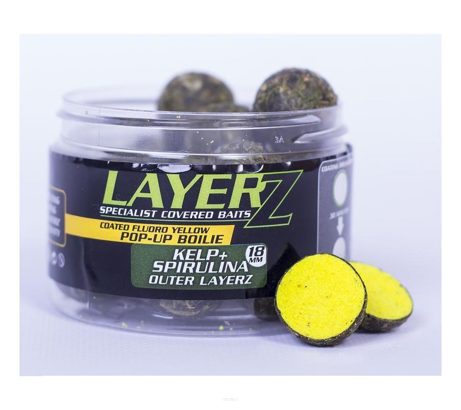 Kulki Starbaits Pop Up LayerZ 18mm Kelp & Spirulina - Yellow