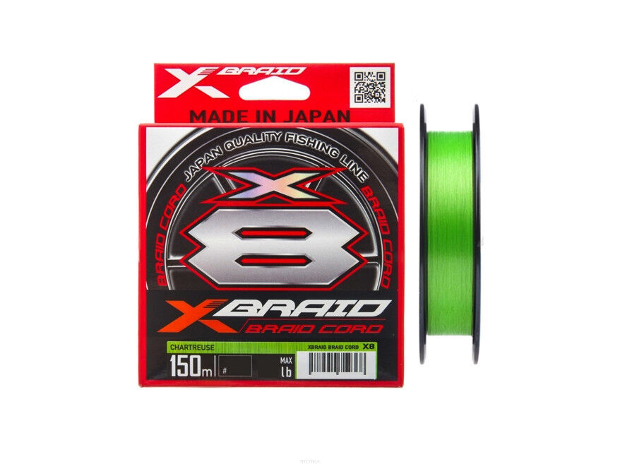 YGK Plecionka X-Braid Cord X8 - 0.5 / 12lb 150m Chartreuse
