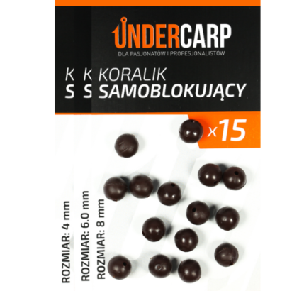 Koralik Under Carp samoblokujący 4mm - brązowy