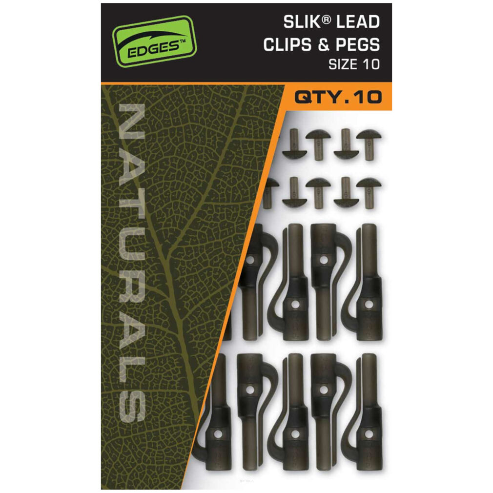 Klips Fox Naturals Size SZ 10 Slik Lead Clip & Pegs