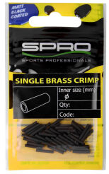 Spro Tulejki Zaciskowe Matte Black Single Brass Crimp #1.2x10 50szt.