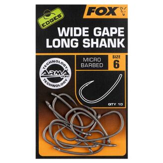 Haczyk Fox Edges Super Wide Gape Long Shank rozm. 4 (10 Szt.) - 2