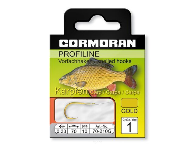 Haczyki Cormoran z przyponem - Carp G - 0,27mm roz. 4