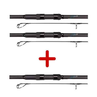 Zestaw Wędek 2+1 Gratis Nash X Series Rod 12ft 3.0lb