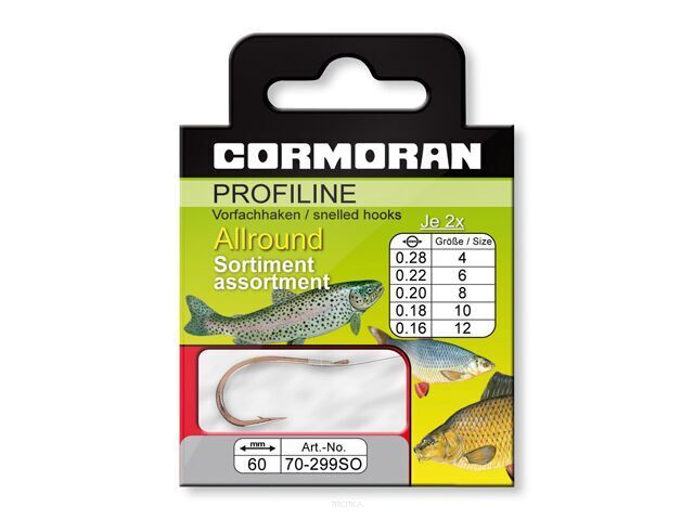 Haczyki Cormoran z przyponem - Allround - MIX 