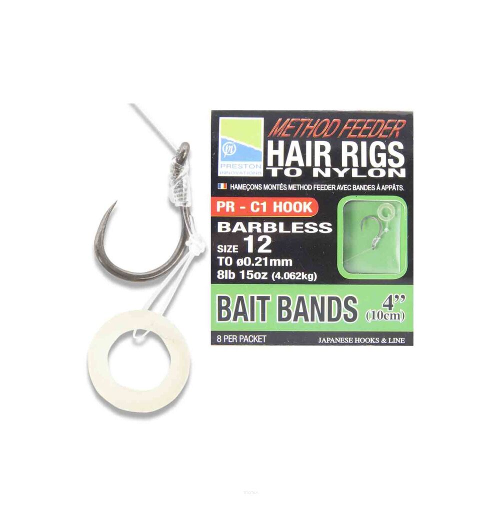 Haczyki Preston Method Feeder Hair Rigs - Bait Band roz. 12