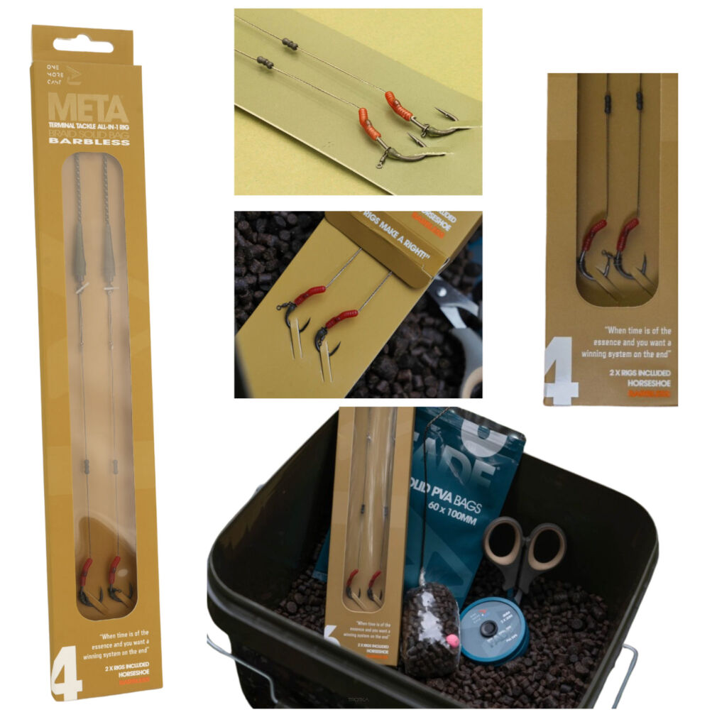 Przypony One More Cast Surrender All-In-1 Rigs Blend Leadcore Solid Bag Rig Horseshoe Barbless - 4