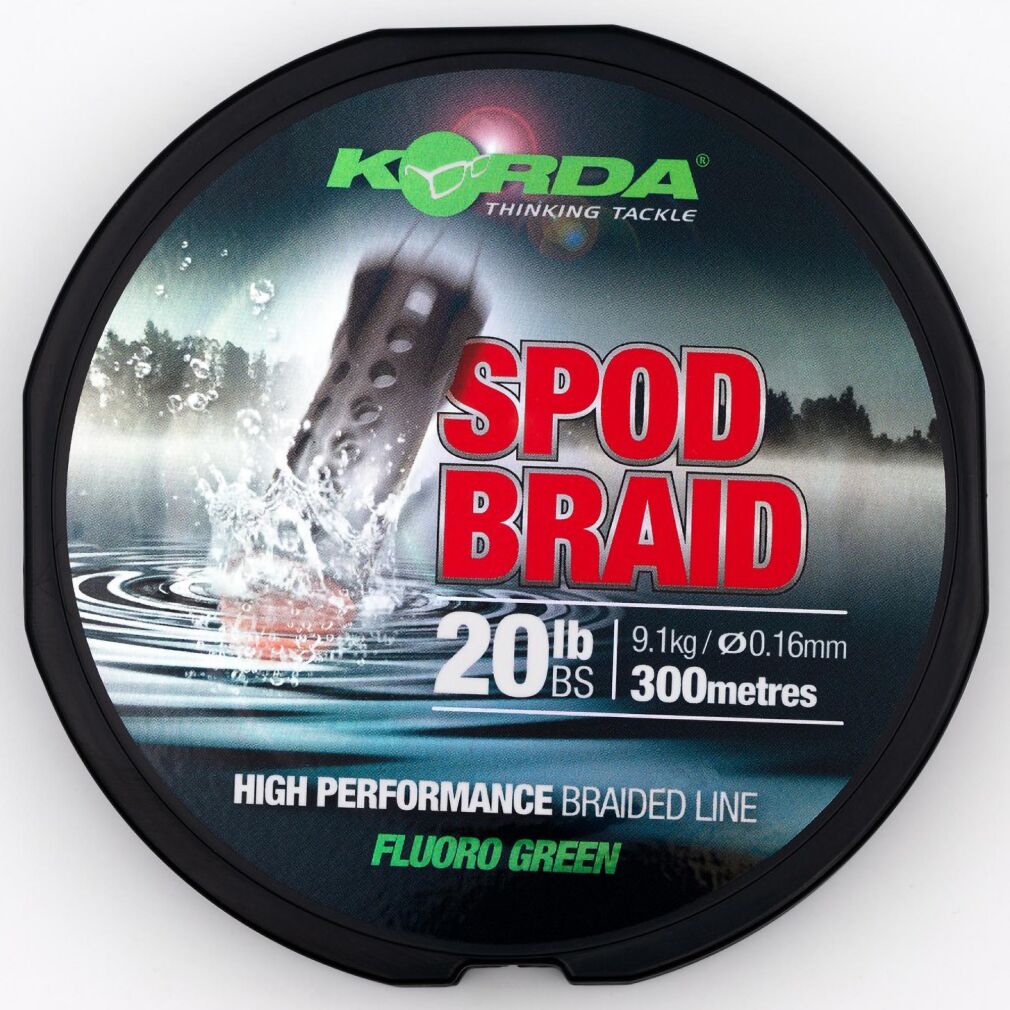 Plecionka Korda Spod Braid Fluoro Green 20lb 0,16mm 300m