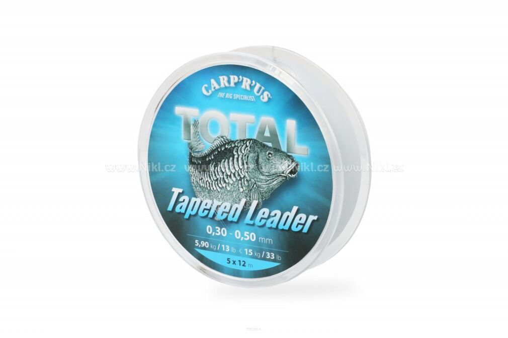 Strzałówka Carp'R'Us - Total Tapered Leader 0.25mm-0.50mm 5x12m. CRU961001