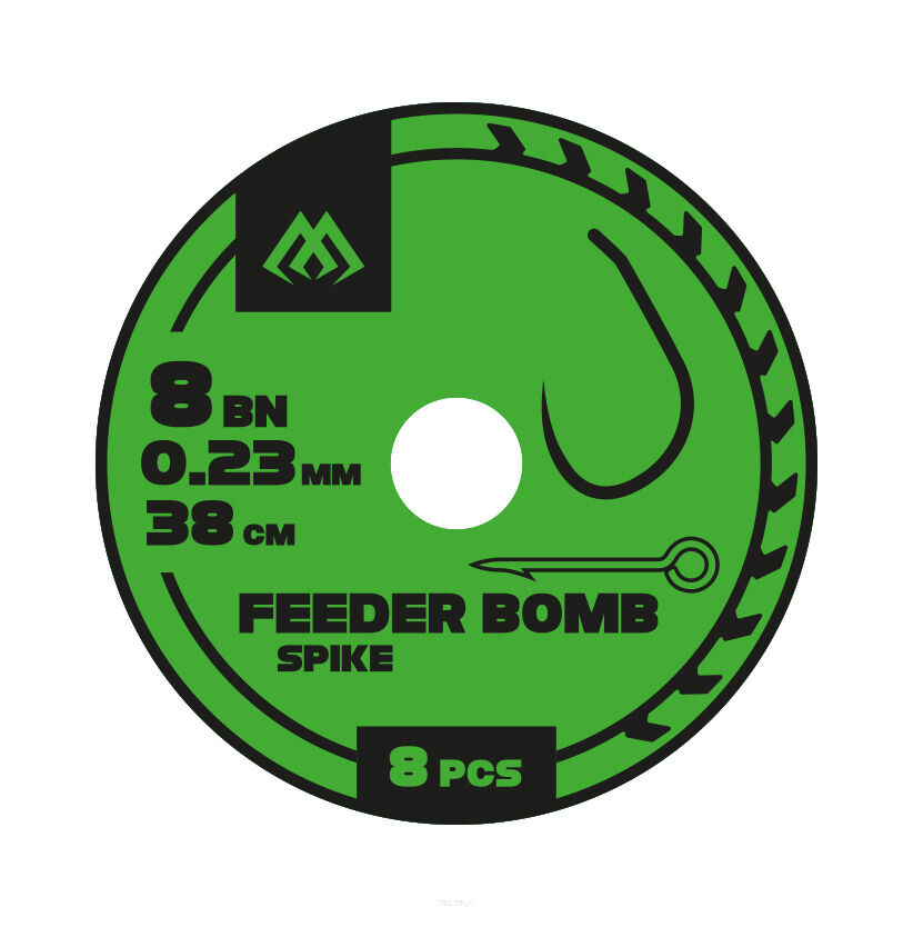 Przypony Mikado Feeder Bomb z Igłą bez zadziora #10 0,20mm/38cm