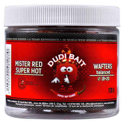 Kulki Haczykowe Wafters Dudi Bait Mister Red Super Hot 18mm-20mm 100g