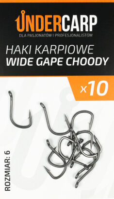 Teflonowe haki karpiowe WIDE GAPE CHODDY 6