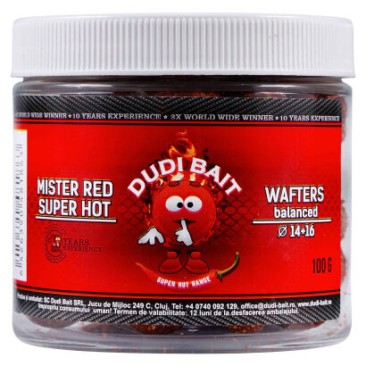 Kulki Haczykowe Wafters Dudi Bait Mister Red Super Hot 14mm-16mm 100g