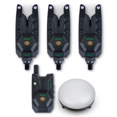 Sygnalizatory Sonik HeroX Bite Alarm Set 3+1+BL (R G B)