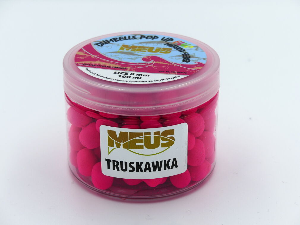 Dumbells Meus Pop Up Method Feeder Fluo 8mm - Truskawka