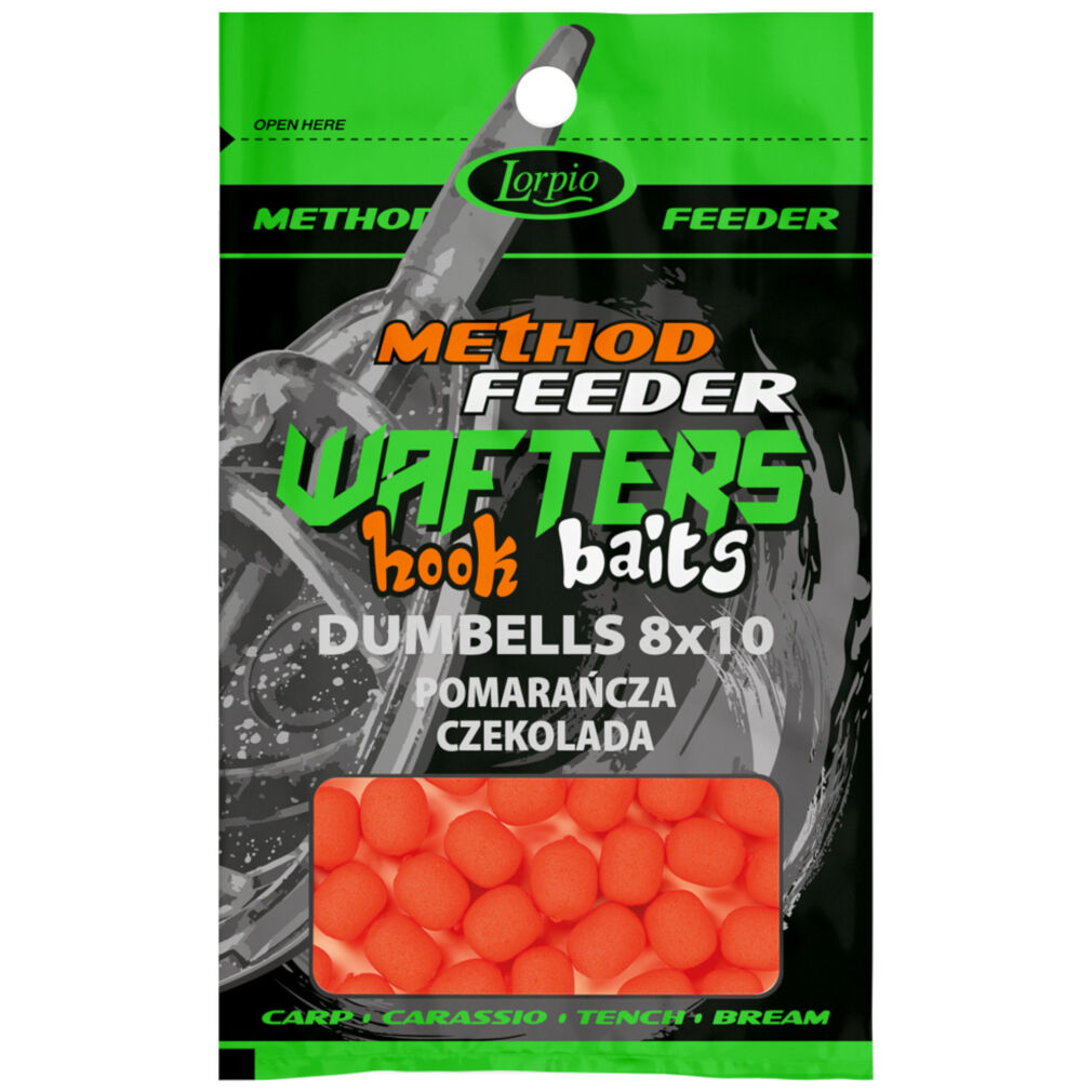 Kulki Lorpio Hook Baits Wafters Dumbells 8x10mm Pomarańcza Czekolada 15g