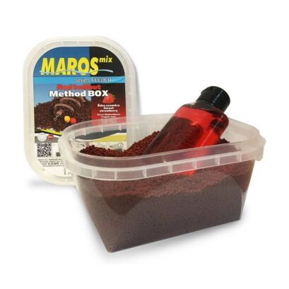 Pellet Maros-Mix Method Box + Liquid - Red Halibut&Strawberry