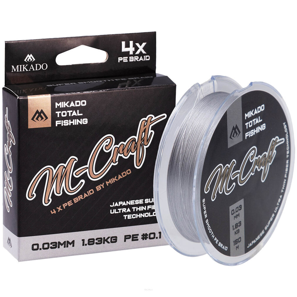 Plecionka Mikado M Craft Braid 0.03mm/1.83kg/150m Steel Gray