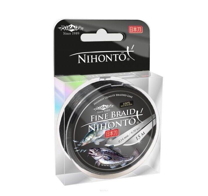 Plecionka Mikado Fine Braid Czarna - 15m/0,18mm