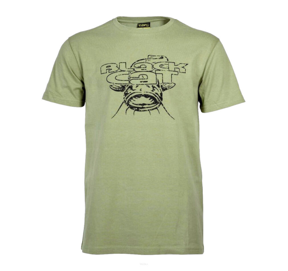 Black Cat T-Shirt Military Green L