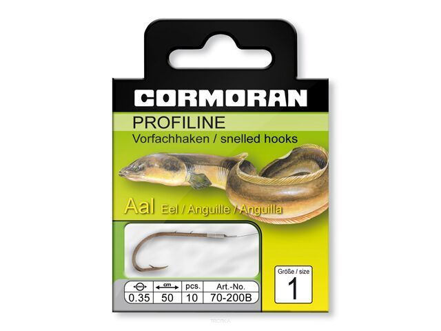 Haczyki Cormoran z przyponem - Eel B - 0,28mm roz. 7