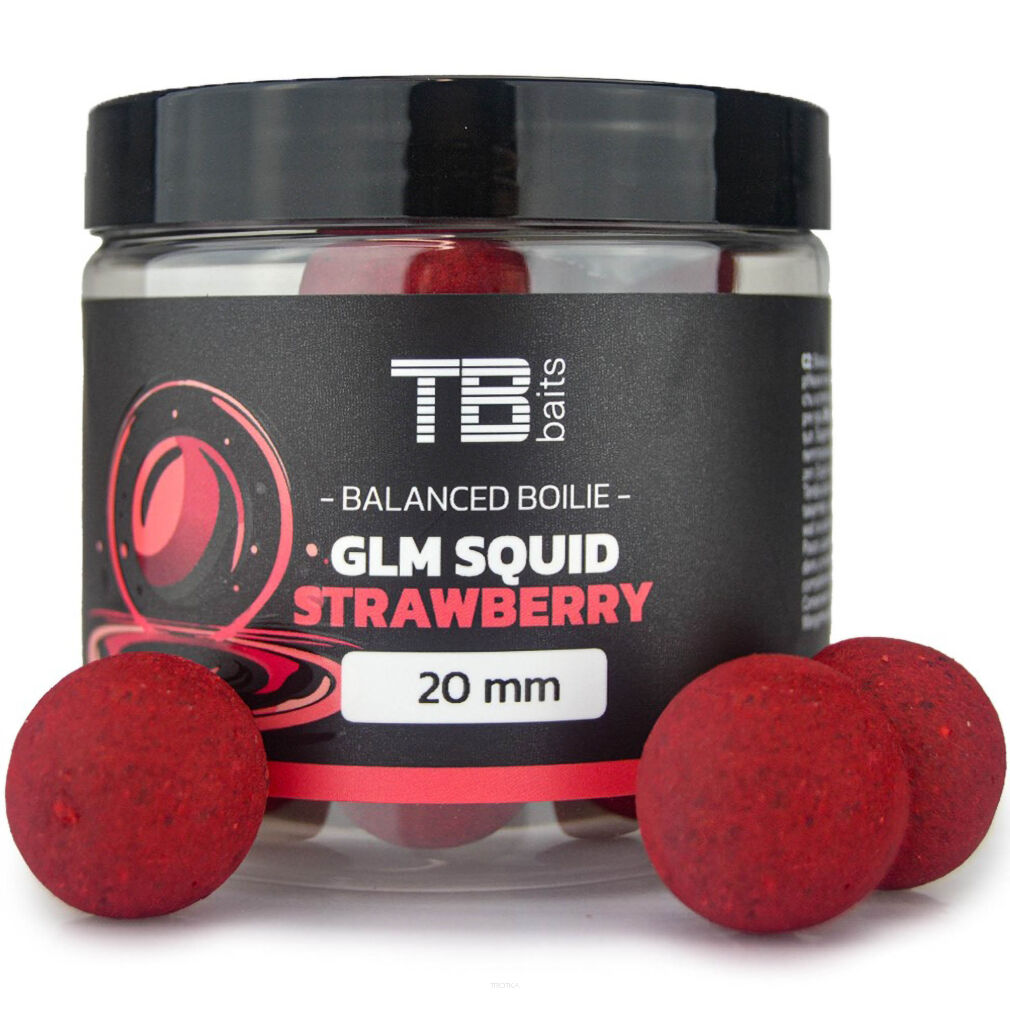 Kulki TB Baits Balanced + Atractor GLM Squid Strawberry 20mm