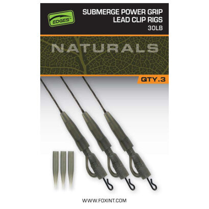 Zestaw Fox Naturals sub power grip lead clip 40lb