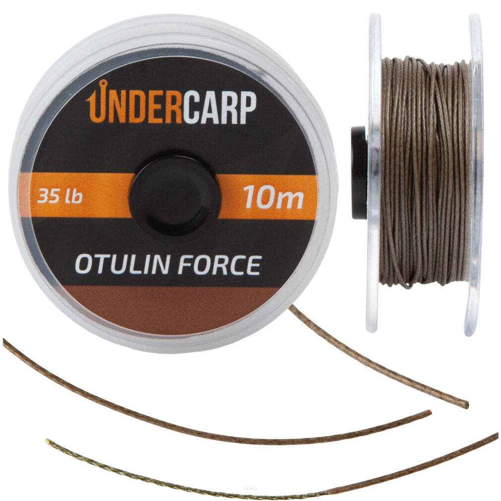 Plecionka Przyponowa W Otulinie Under Carp 10m 35lb Otulin Force - Brązowa