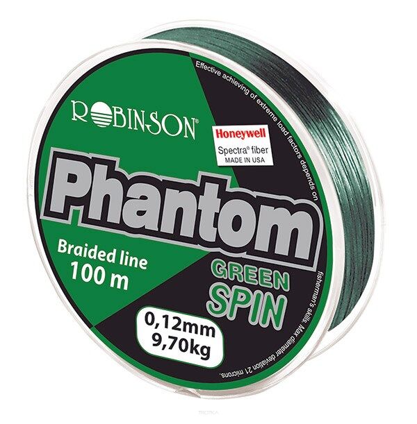 Plecionka Robinson Phantom Spin Zielona - 10m/0,10mm - sklep wędkarski  TROTKA