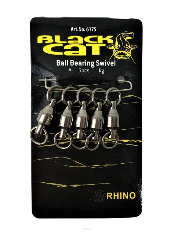 Black Cat Krętlik Łożyskowany Ball Bearing Swivel 65kg #5 5szt.