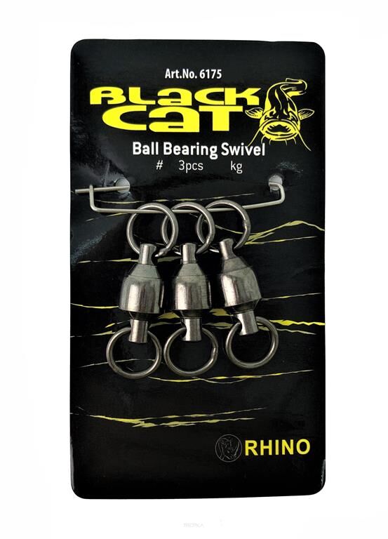 Black Cat Krętlik Łożyskowany Ball Bearing Swivel 90kg #4 3szt.