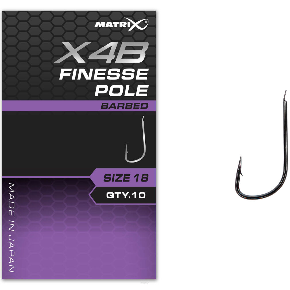 Haczyki Matrix X4B Finesse Pole Barbed - 18