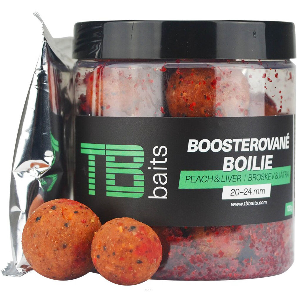 Kulki TB Baits Boosted Peach Liver 120g 20-24mm