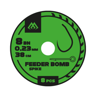 Przypony Mikado Feeder Bomb z Igłą bez zadziora #14 0,18mm/38cm