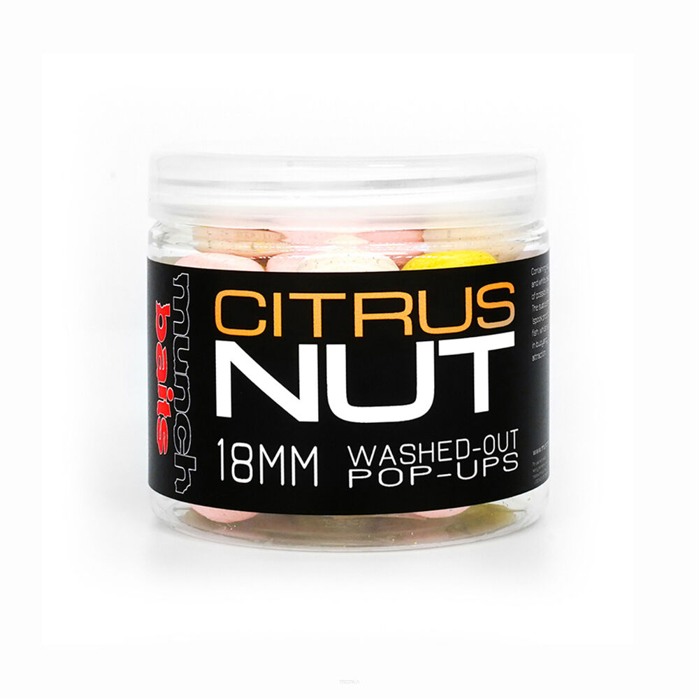 Washed Out Pop Ups Munch Baits - Citrus Nut - 18mm