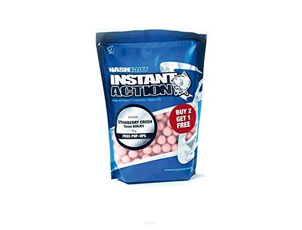 Kulki zanętowe Nash Crush Boilies 20mm - Strawberry 1kg