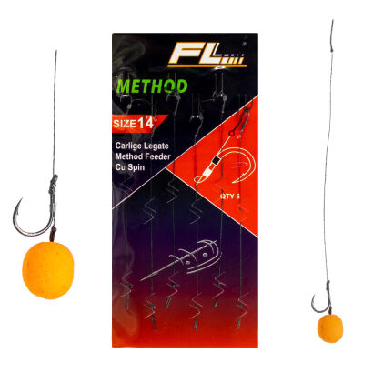 FL Method Feeder Strong bagnet r.6 0.14mm 6szt. przypony na plecionce